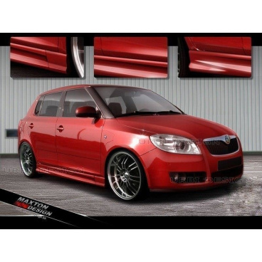 Seitenschweller für Škoda Fabia Mk2, Maxton Design (ABS-Kunststoff ohne Oberflächenbehandlung)
