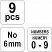 Zahlenstanzer 6 mm 9 Stück 0-9