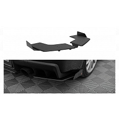 Splitter Mitsubishi Lancer EVO X Tył Boczne Street Pro Black-Red + Gloss Flaps