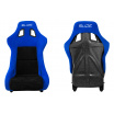 Sportsitz SLIDE KS2 Premium Schwarz & Blau Velours Schwarzer Glanz