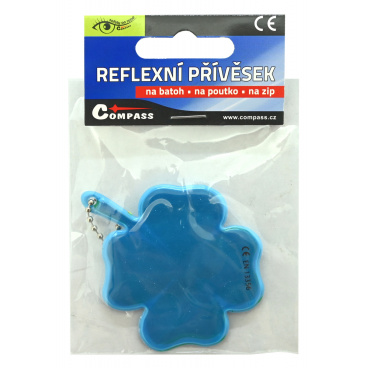 Reflektierender Anhänger VIERBLATT - blau