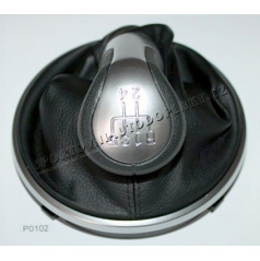 Kompletter Škoda Fabia II Schalthebel – silbernes Oberteil