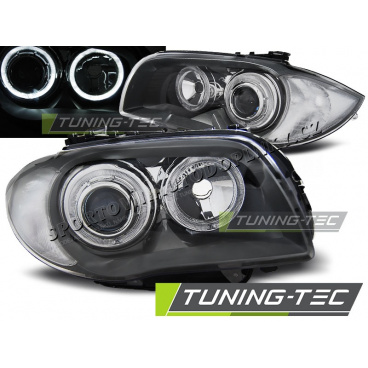 BMW 1 E87/E81 2004-07 Angel Eyes graue klare Vorderlichter