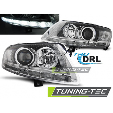 AUDI A6 C6 04.2004–08 Tagfahrlichter vorne in klarem Xenon-Tageslicht-Chrom