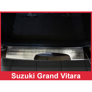 Edelstahlabdeckung - Schwellenschutz für die hintere Stoßstange Suzuki Grand Vitara 2006-15 Edelstahlabdeckung - Schwellenschutz für die hintere Stoßstange Suzuki Grand Vitara 2006-15