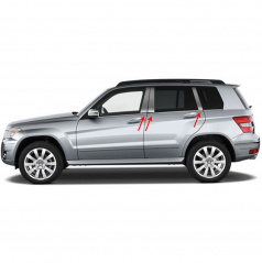 Edelstahl-schwarze Fenstersäulenabdeckungen Mercedes GLK 2019-15