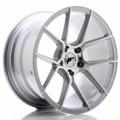 JR Wheels JR30 18x9,5 ET35 5x120 Silber Polierte Frontseite