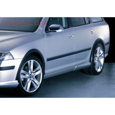 Kotflügelkanten, ABS schwarz mit Gitter, Škoda Octavia II 2004-08 kein Facelift