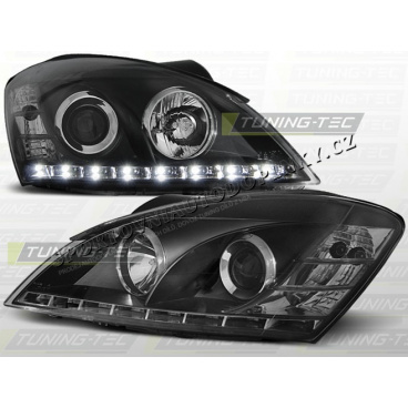 KIA CEED 2006–09 FRONT CLEAR LIGHTS DAYLIGHT LED BLACK