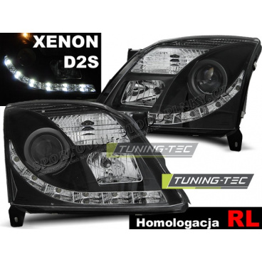 OPEL VECTRA C 04.2002-08.2005 VORDERE KLARLEUCHTEN, TAGESLICHT, LED-Tagfahrlicht, D2S, SCHWARZ