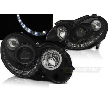 Klare Frontleuchten für Mercedes CLK W209 2003–10, Tageslichtschwarz