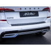 Dummy-Auspuffblenden mit Alu-Brush-Stoßstangenverkleidung Skoda Kamiq 2019+
