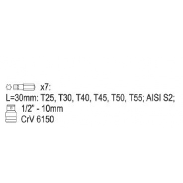 Bitsatz 7-teilig TORX