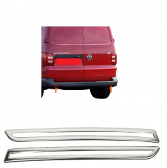 Untere Heckreflektorrahmen aus Edelstahl Omtec VW Transporter T6 (nur für Versionen mit seitlicher Öffnung)