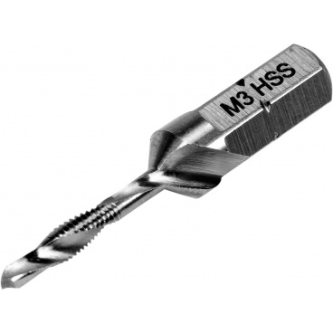 Bohren Sie mit einem M3-HEX-Gewindebohrer Bohren Sie mit einem M3-HEX-Gewindebohrer