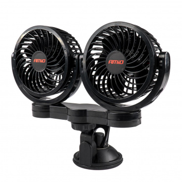 Auto-Ventilator mit Saugnapf 2x4" 12V