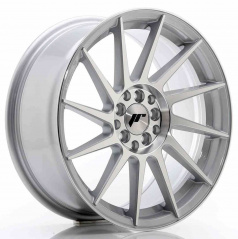 JR Wheels JR22 18x7,5 ET40 5x112/114 Silber Polierte Frontseite
