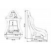 Sportsitz SLIDE KS2 Premium Meeresblau Velours & Meeresblau Glitzer