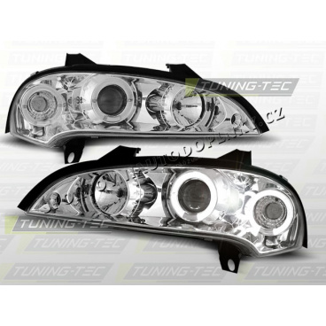 OPEL TIGRA 1994-00 FRONTKLARLEUCHTEN ANGEL EYES CHROM OPEL TIGRA 1994-00 FRONTKLARLEUCHTEN ANGEL EYES CHROM