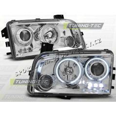 DODGE CHARGER LX 2006–10 KLARES VORDERE LICHT ANGEL EYES CCFL CHROM