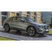 Edelstahlabdeckung - schwarzer Schwellenschutz für die hintere Stoßstange Mercedes GLC Coupé 2016-17
