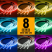 Ein Satz mehrfarbiger LED-Neonleuchten unter dem Auto für DO 2x90 und 2x120 cm