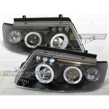 VW PASSAT B5 (3B) 1996-00 FRONT CLEAR LIGHTS ANGEL EYES BLACK VW PASSAT B5 (3B) 1996-00 FRONT CLEAR LIGHTS ANGEL EYES BLACK