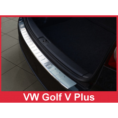 Edelstahlabdeckung - Schwellenschutz für die hintere Stoßstange Volkswagen Golf V Plus 2005-09