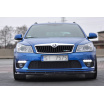 Spoiler unter der vorderen Stoßstange ver.1 für Skoda Octavia RS Facelift Mk2 Facelift, Maxton Design (glänzend schwarzer ABS-Kunststoff)