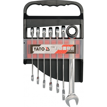 Satz mit 7 10–19 mm Ratschenschlüsseln Satz mit 7 10–19 mm Ratschenschlüsseln