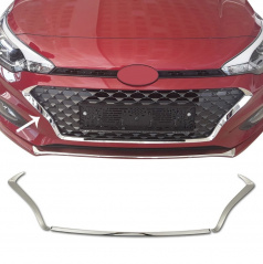 Edelstahl-Komplettabdeckung des unteren Teils des Frontspoilers Hyundai i20 2019+ 3-tlg