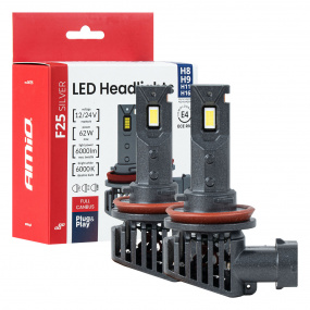 LED-Autolampen F25 SILVER FULL CANBUS 62W H8 H9 H11 H16 12V 24V AMIO-04705 LED-Autolampen F25 SILVER FULL CANBUS 62W H8 H9 H11 H16 12V 24V AMIO-04705
