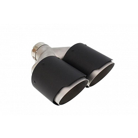 Końcówka tłumika 114mmx2 wejście 63,5mm Carbon Matt