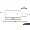 TurboWorks Bionix Sportauspuff, 76 mm Spitze, 63,5 mm Einlass