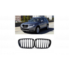 Grill BMW X3 F25 einzelne Rippe Glänzend Schwarz