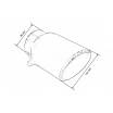 Endrohr 101mm Eingang 76mm Carbon Matt