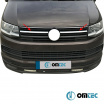Obere polierte Lamellen aus Edelstahl der Omtec VW T6 Frontmaske 2 Stk