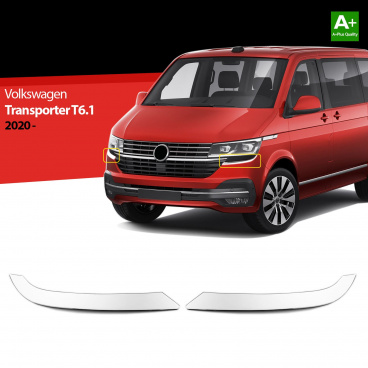 Frontleuchtenabdeckungen aus Edelstahl für den VW T6.1 2019+