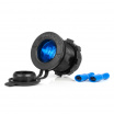 Wasserdichte Steckdose für den Zigarettenanzünder im Auto mit BLAUER LED-Beleuchtung 12/24V AMiO-04220