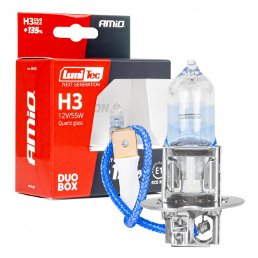 Halogenlampen H3 12V 55W LumiTec NEXT GENERATION +135% DUO AMIO-04403