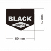 Selbstklebendes Metallemblem BLACK EDITION 80X62 mm