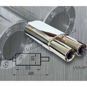 Sportauspuff Edelstahl WM Sport R12 Dual