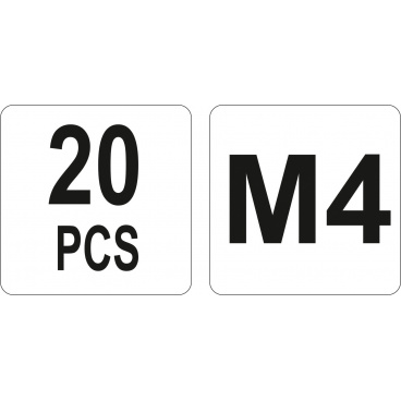Einnietmutter Stahl M4, 20 Stk