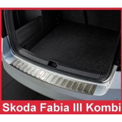Heckstoßstangenabdeckung aus Edelstahl, matt Škoda Fabia III 2015+