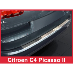 Edelstahlabdeckung - Schwellenschutz für die hintere Stoßstange Citroen C4 Picasso II 2013-16