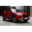 Mazda CX-5 II 2017 Edelstahlabdeckung – schwarzer Schwellenschutz für die hintere Stoßstange