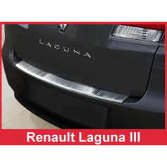 Edelstahlabdeckung - Schwellenschutz für die hintere Stoßstange Renault Laguna III Htb. 2007-16