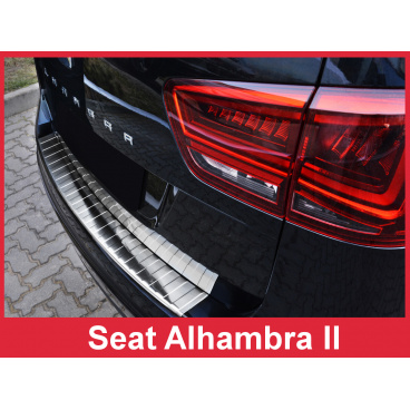 Edelstahlabdeckung - Schwellenschutz für die hintere Stoßstange Seat Alhambra II 2010-16