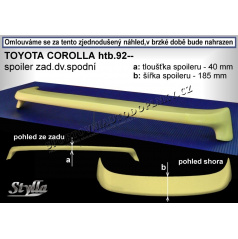 Heckspoiler für Toyota COROLLA HTB (92–97). Tür unten TC4L