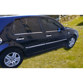 Volkswagen Golf IV – untere Fensterleisten aus Edelstahl und Chrom – OMSA LINE